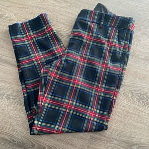 Talbots Wool Blend Hampshire Ankle Pant Tartan Classic Plaid Size 10